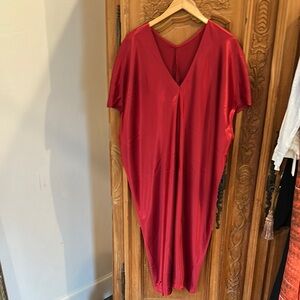 Elegant Red silky caftan